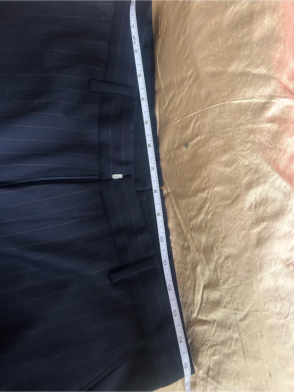 Banana Republic Modern suit - navy with Brown Pinstripes size 38S/ pants 32X30.